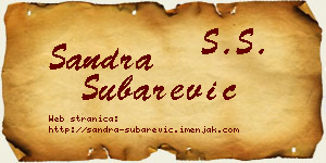 Sandra Šubarević vizit kartica